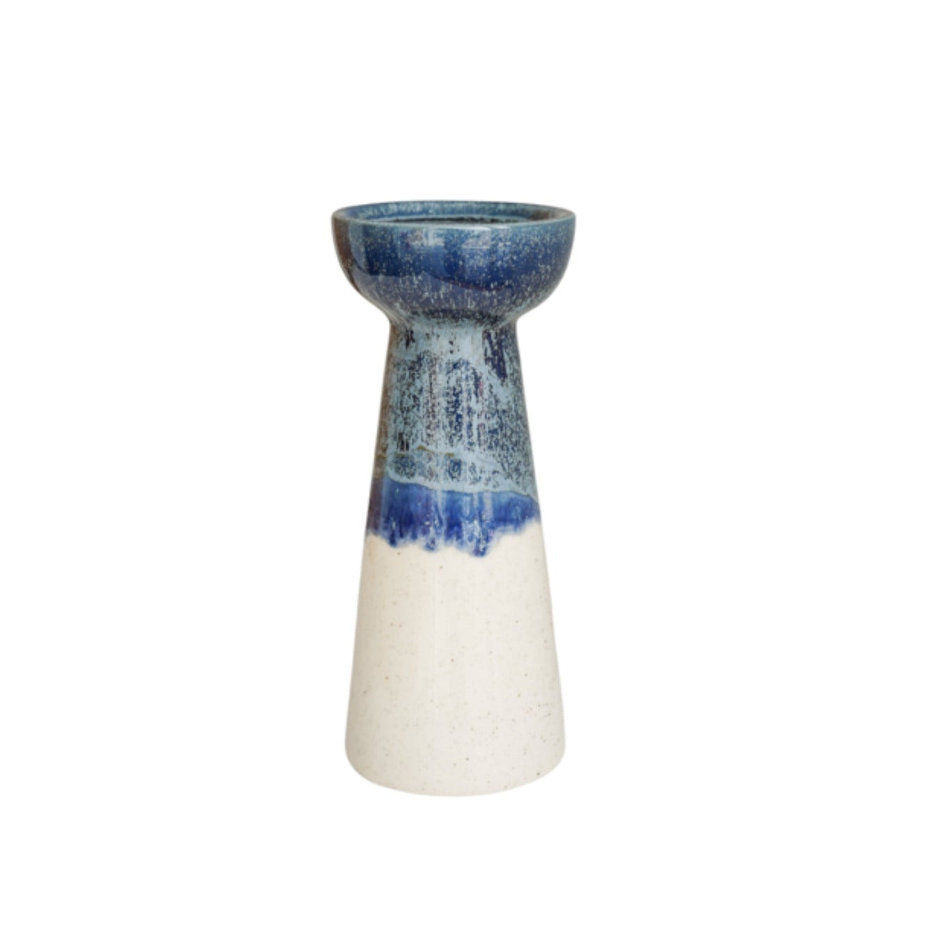 Ivyline Bowen Pillar Candle Dipped Blue - Large
