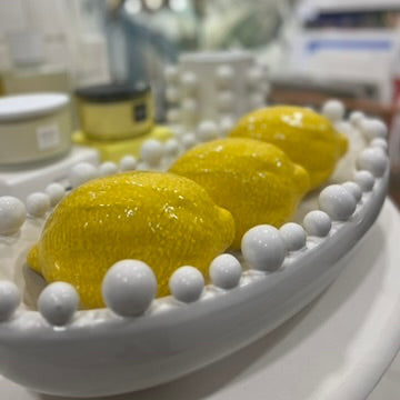 Large Ceramic Lemon Ornament