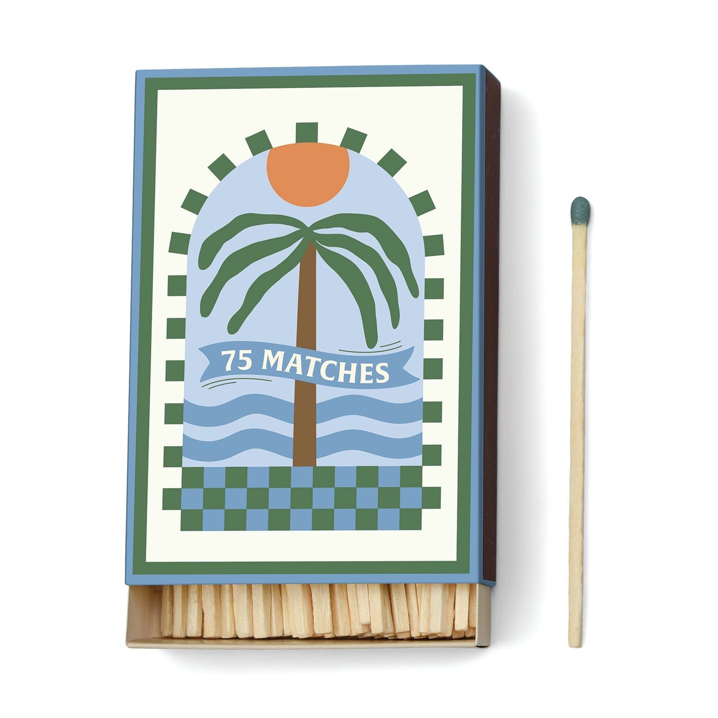 A Dopo "Palm Tree" Green Boxed Matches with 75 Matches