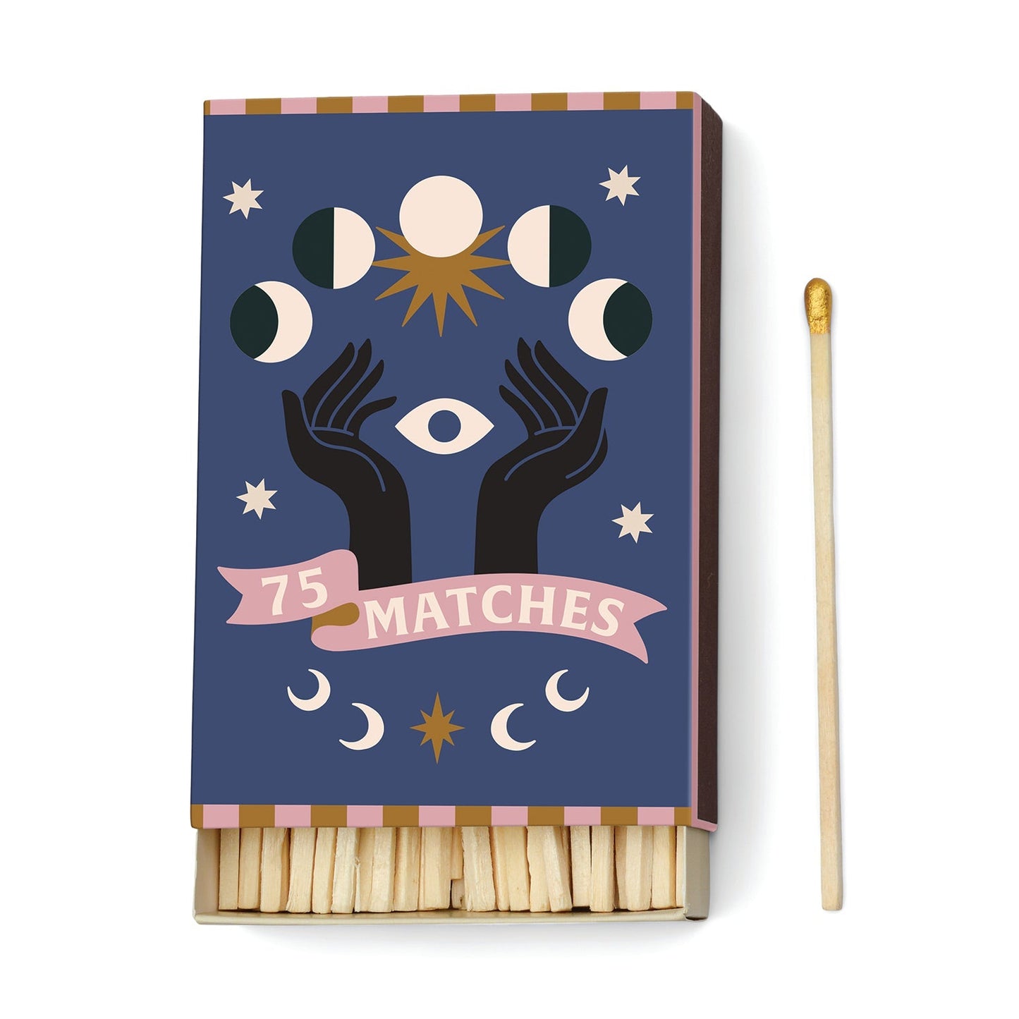 Adopo Boxed Matches - Moon set of 75 matches