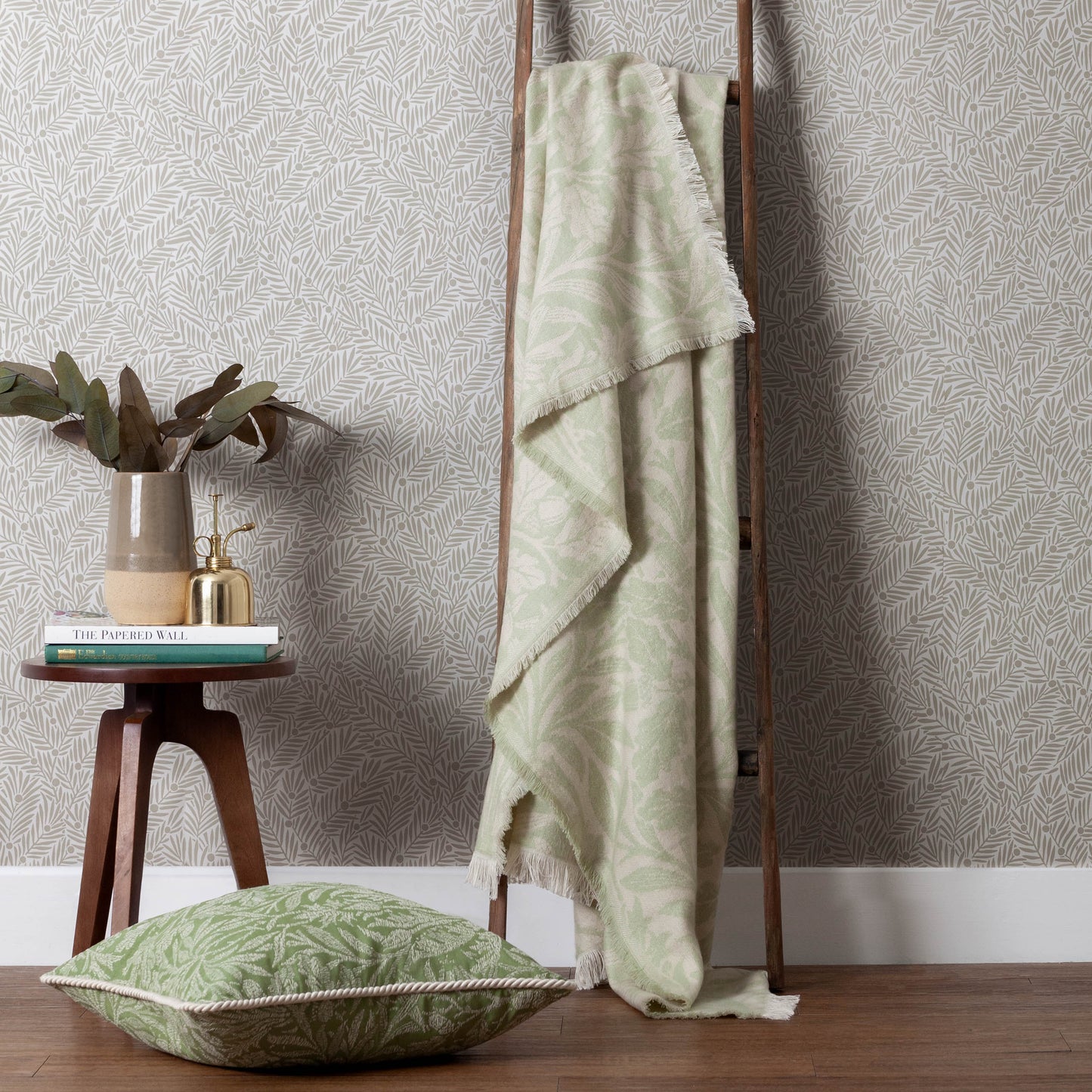 Morris & Co. Acorn Tonal Jacquard Throw Sage