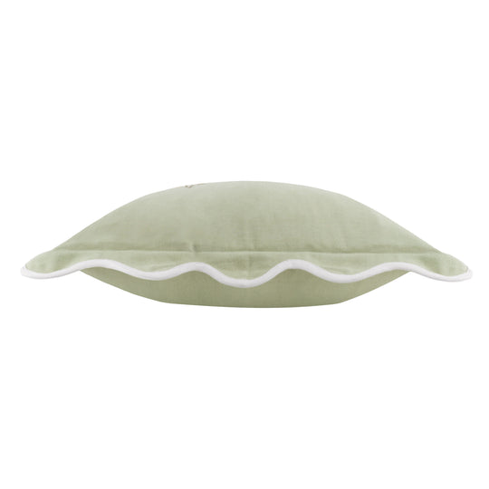 Sanderson Adele Floral Embroidered Cushion Sage