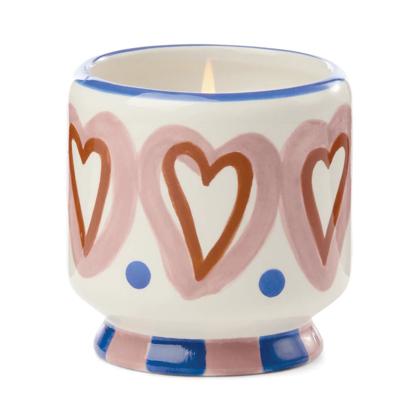 A Dopo Hearts Ceramic Candle - Rosewood Vanilla