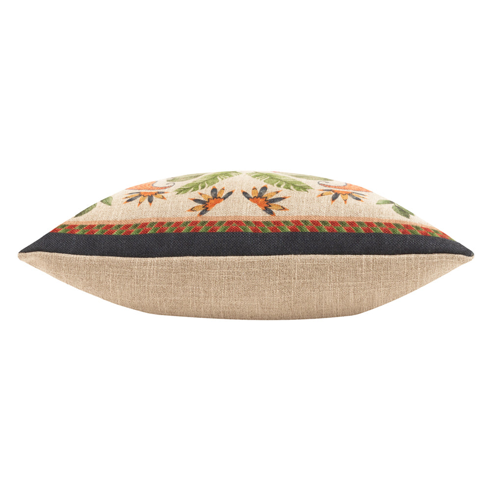 Akamba Parrot Duo Cushion - Cinnabar Red