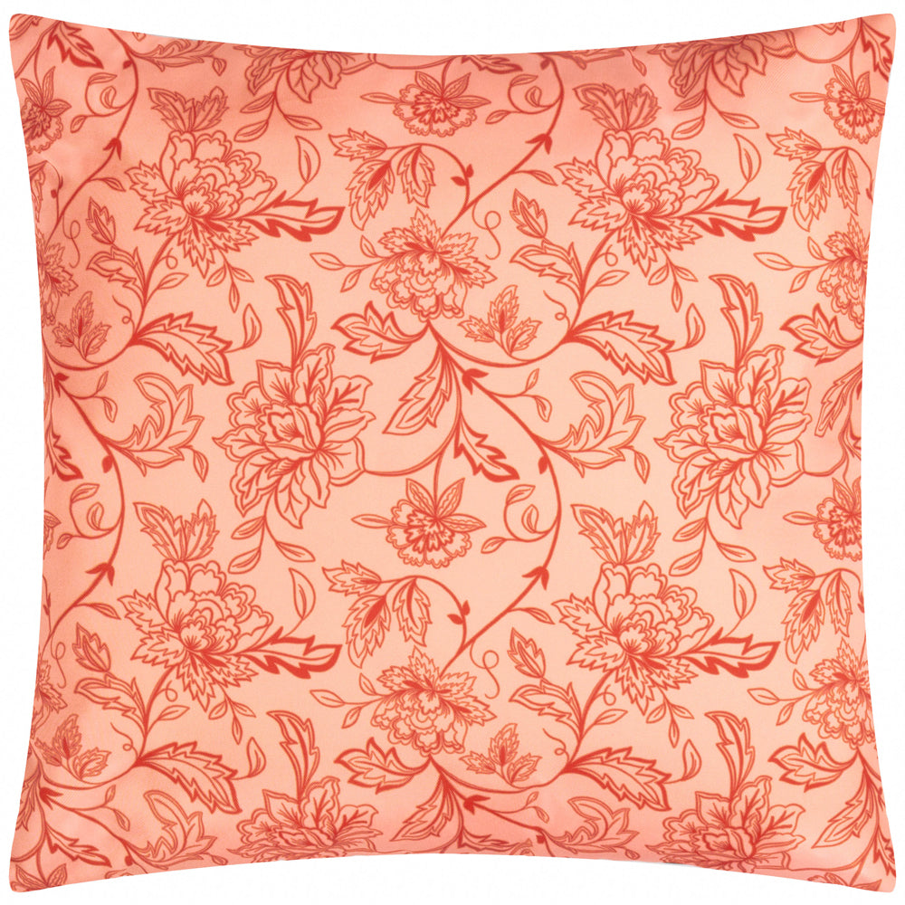 Anemone Peaches Printed Outdoor Cushion - Multicolour