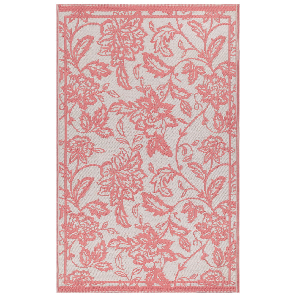 Anemone Woven Jacquard Outdoor Rug - Peach