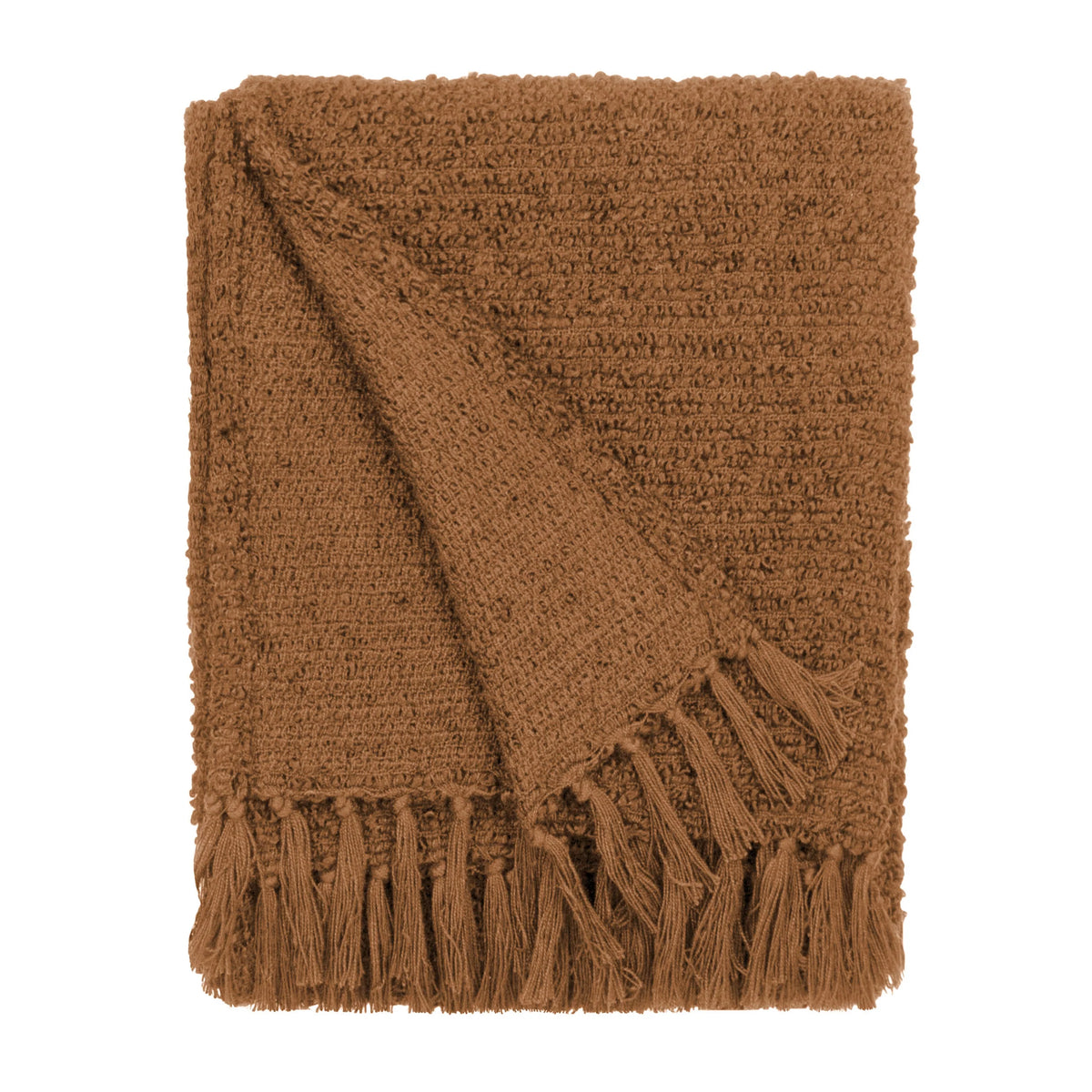 Candar Textured Boucle Throw - Ginger