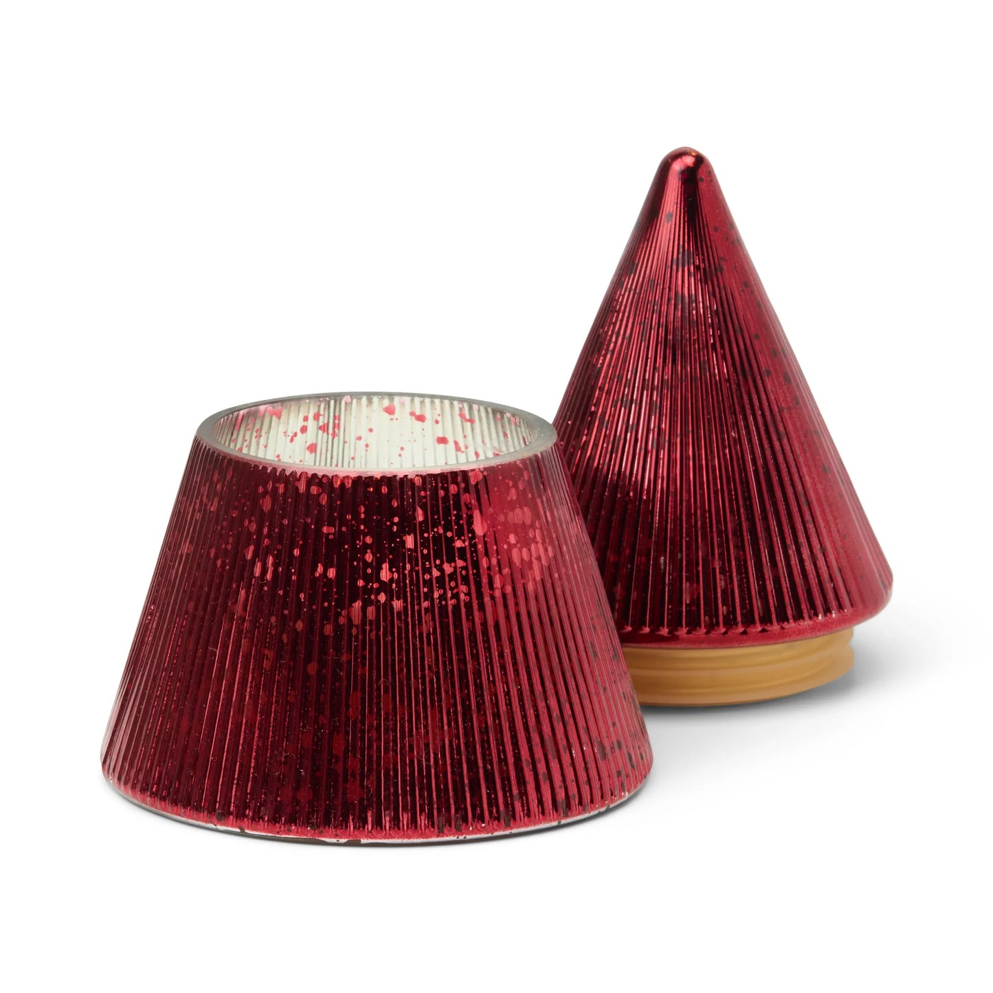 Red Stacked Tree Candle - Winter Berry