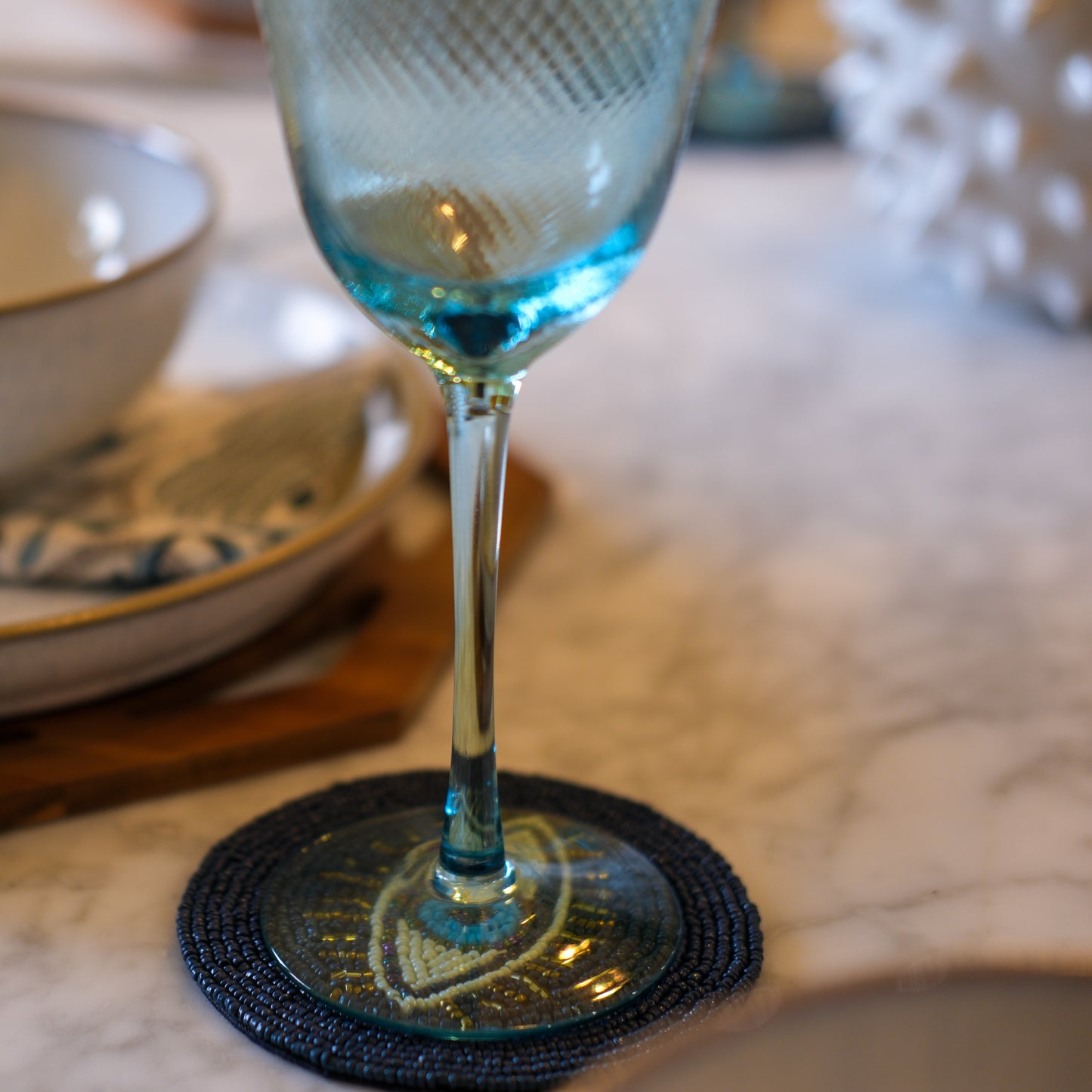 Set of 4 Blue Evil Eye Coasters