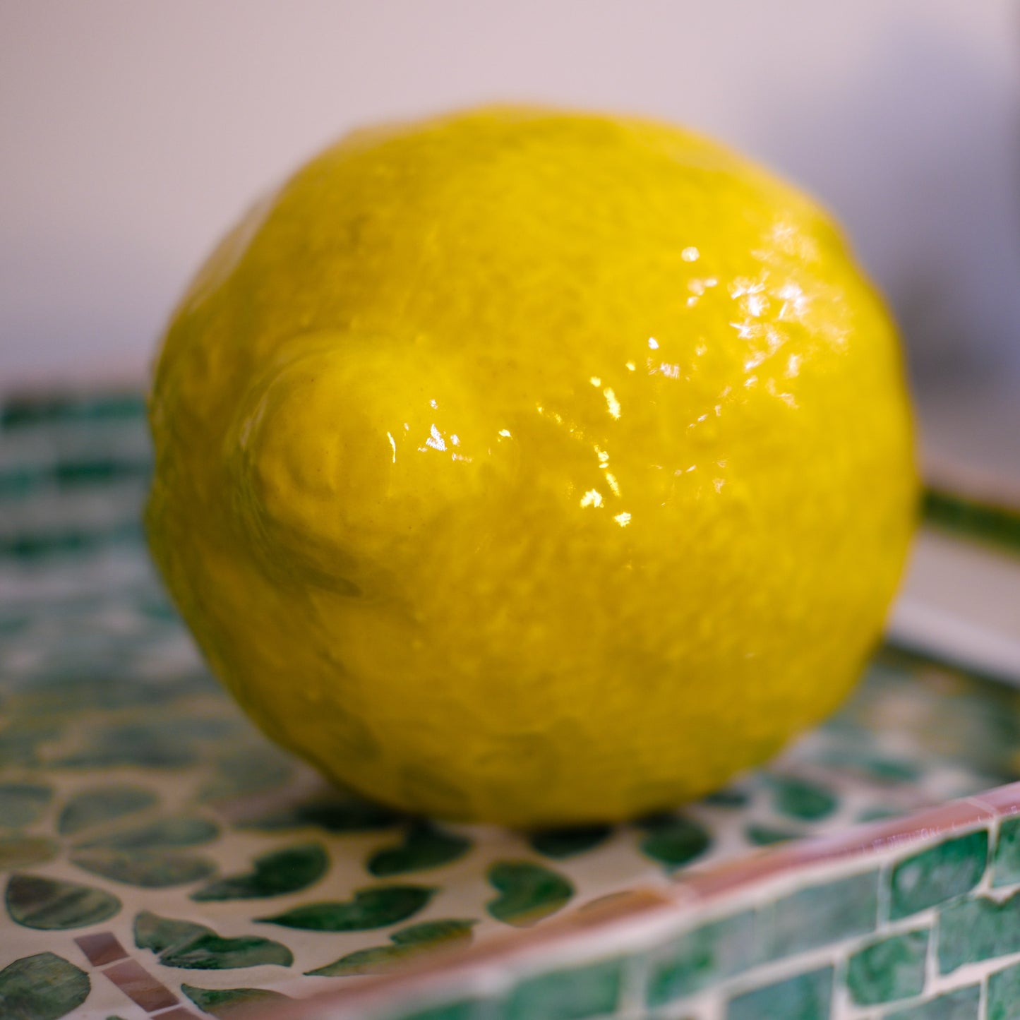 Large Ceramic Lemon Ornament