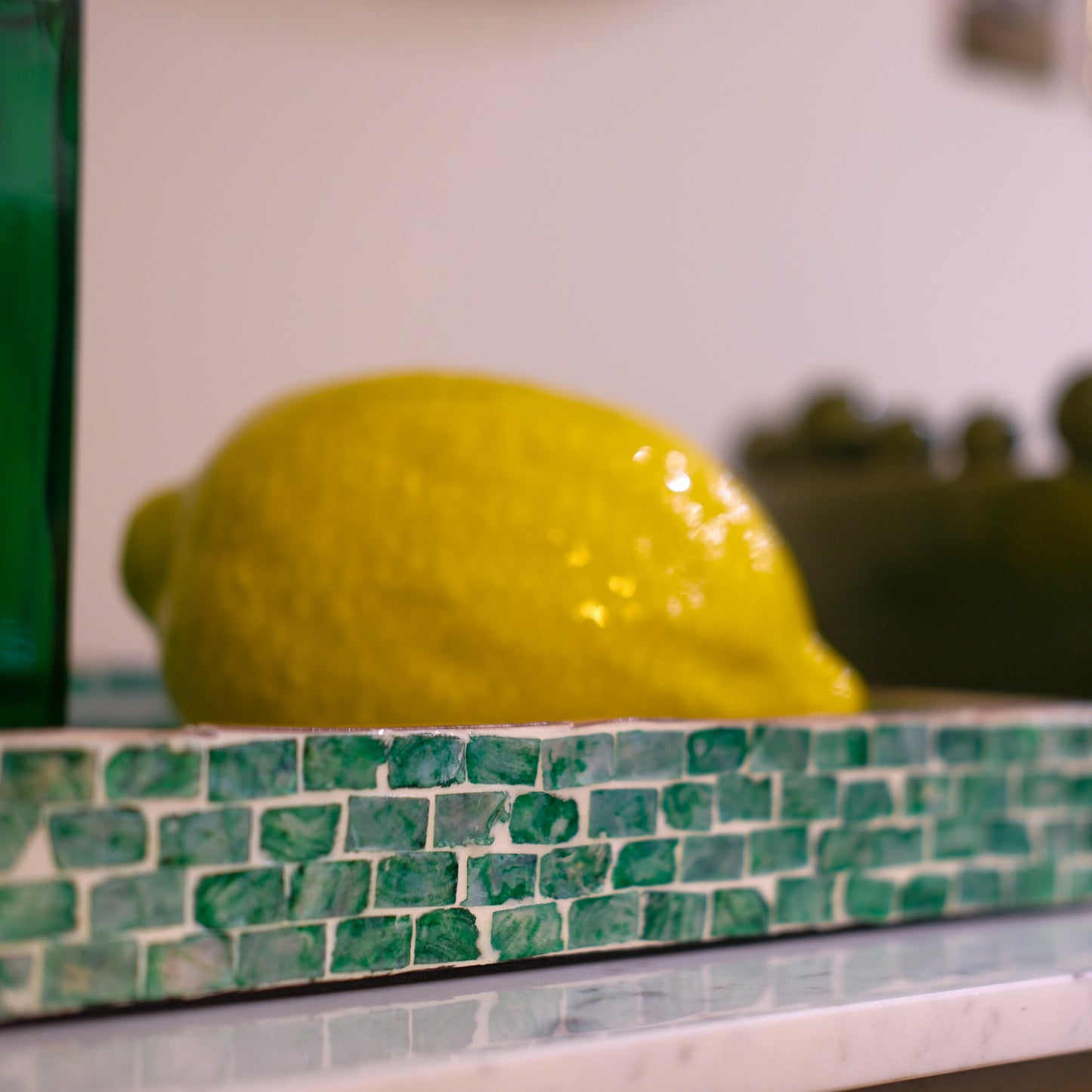Large Ceramic Lemon Ornament