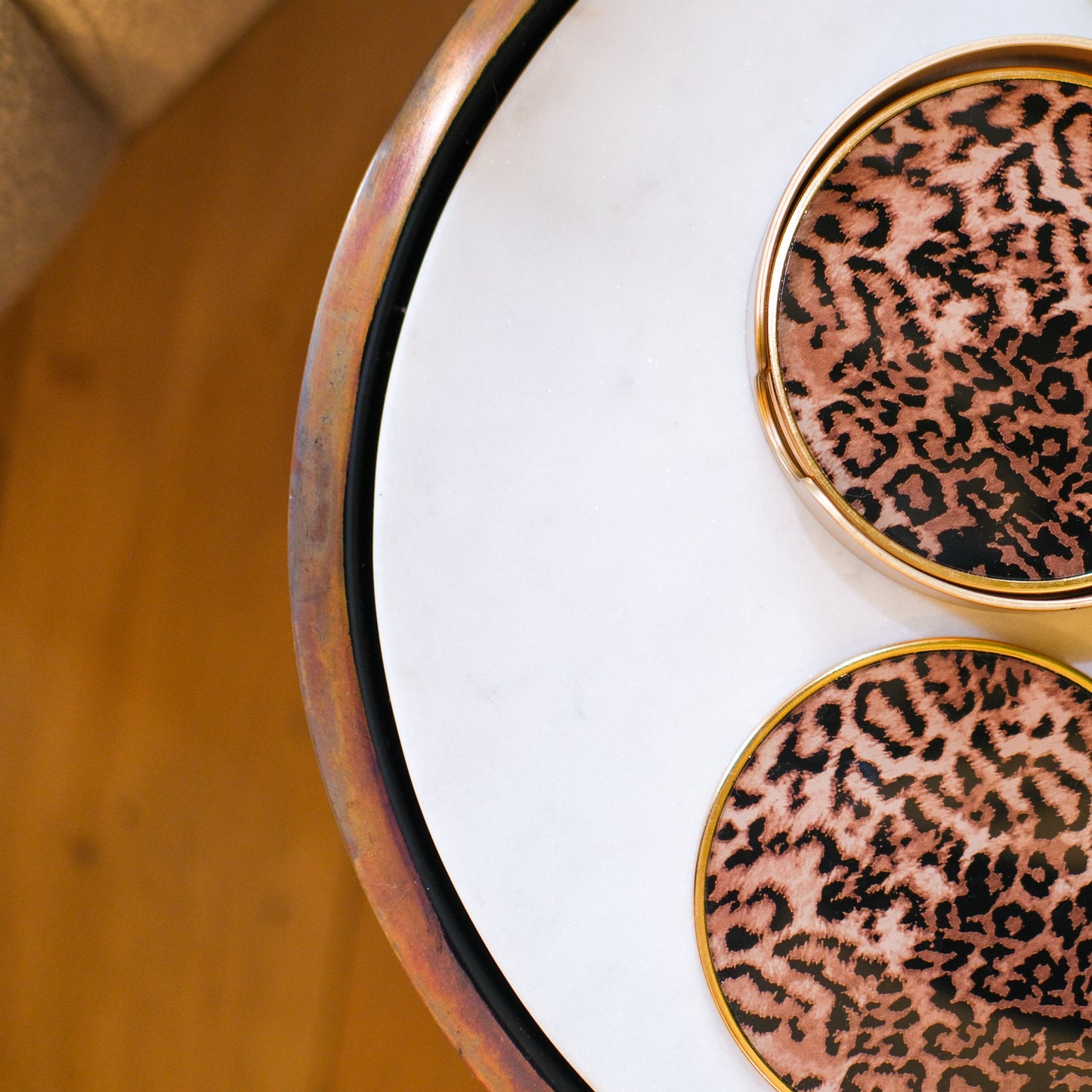 Set of 4 Leopard Print Coasters