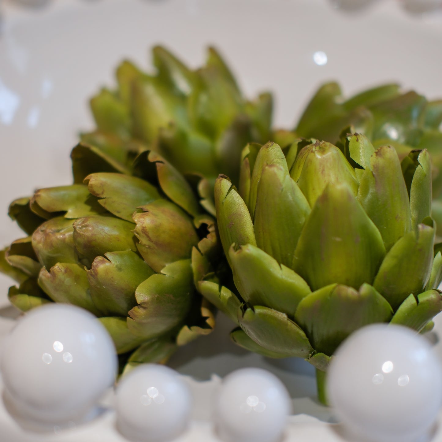 Green Faux Artichoke Head