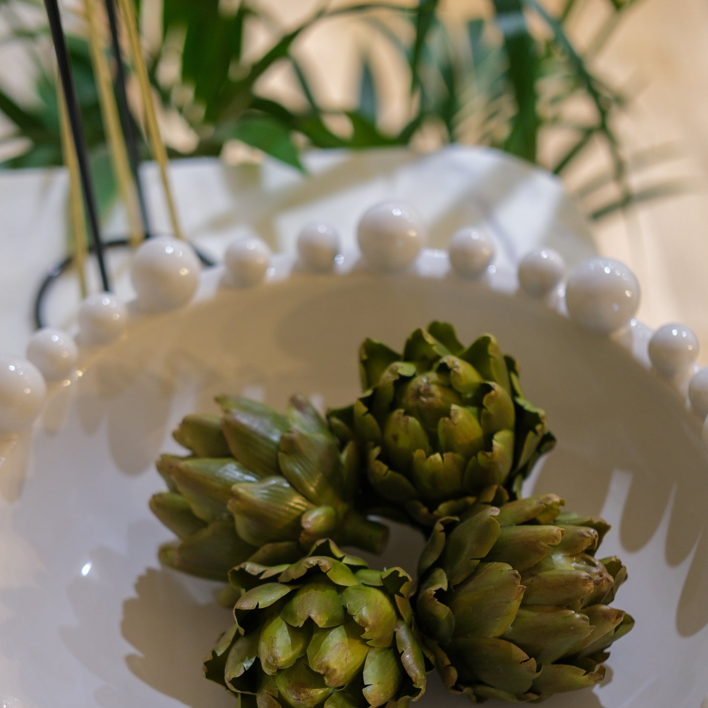 Green Faux Artichoke Head