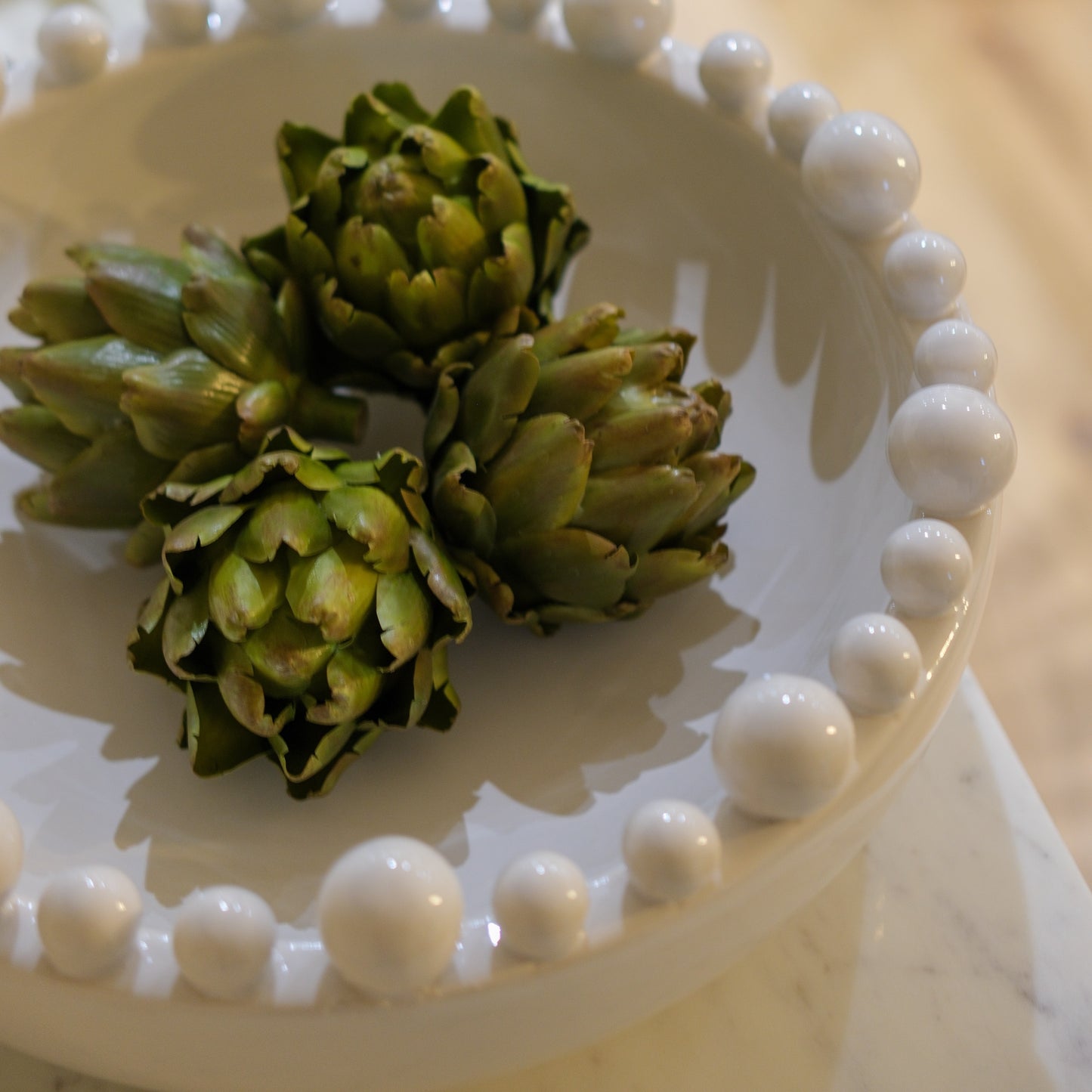 Green Faux Artichoke Head