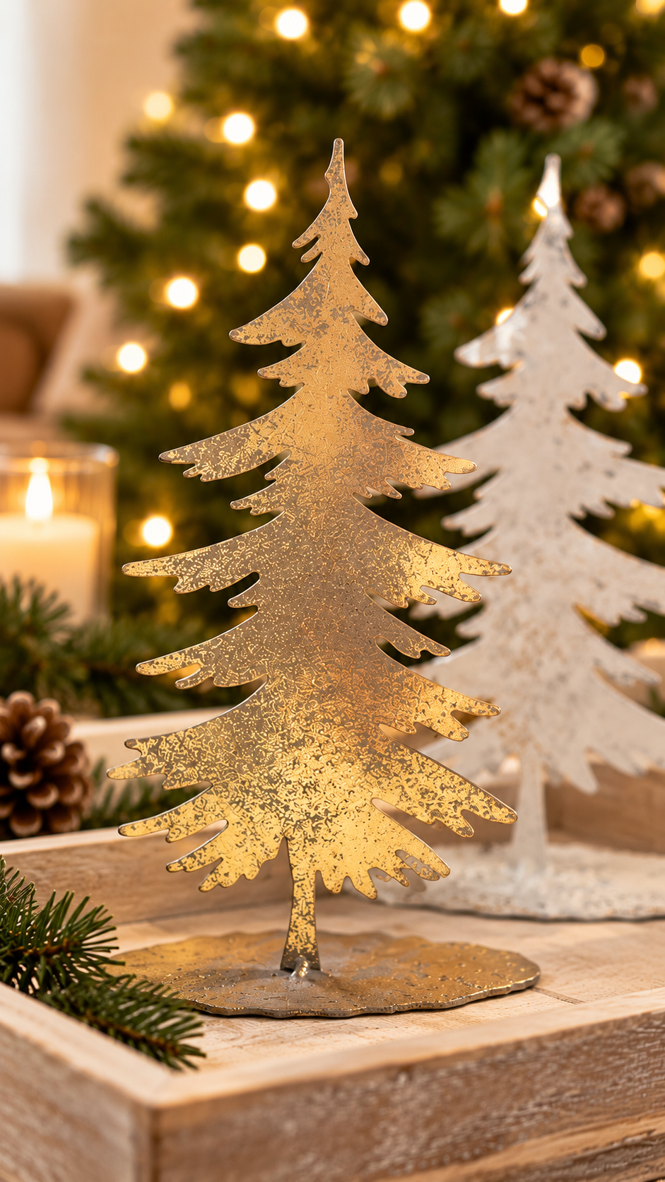 Golden Decorative Christmas Tree
