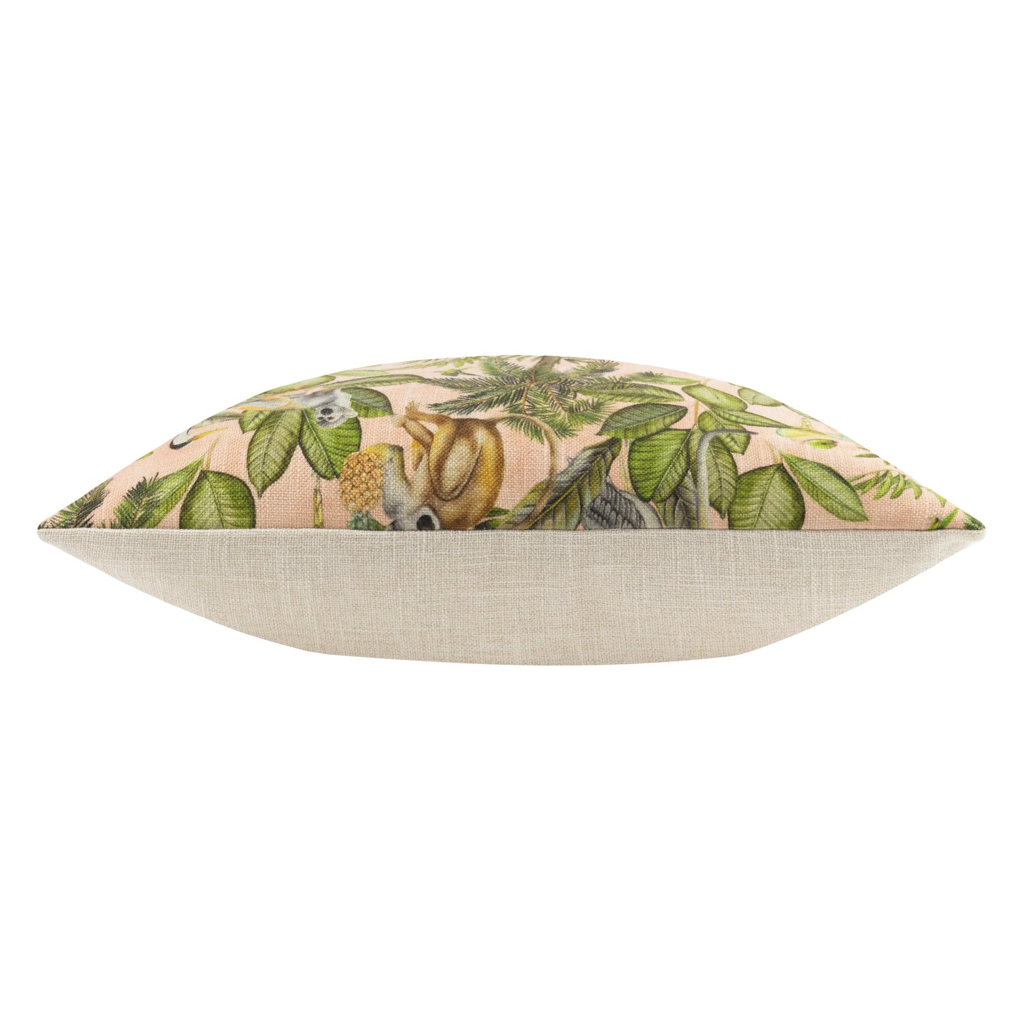 Green & Peach Tropical Jungle Cushion