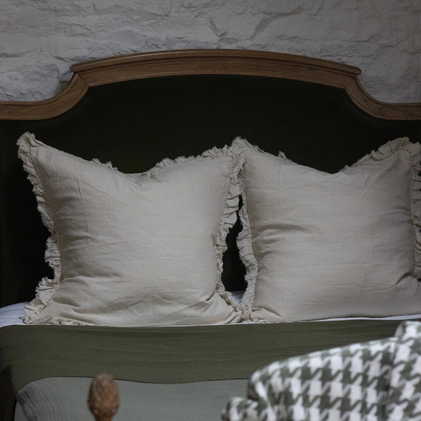 Cream Ruffle Cushion