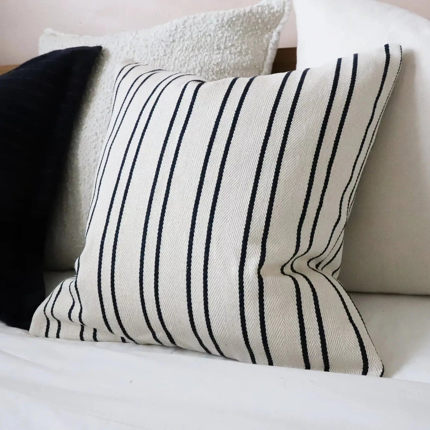 Harrington Navy Stripe Cushion