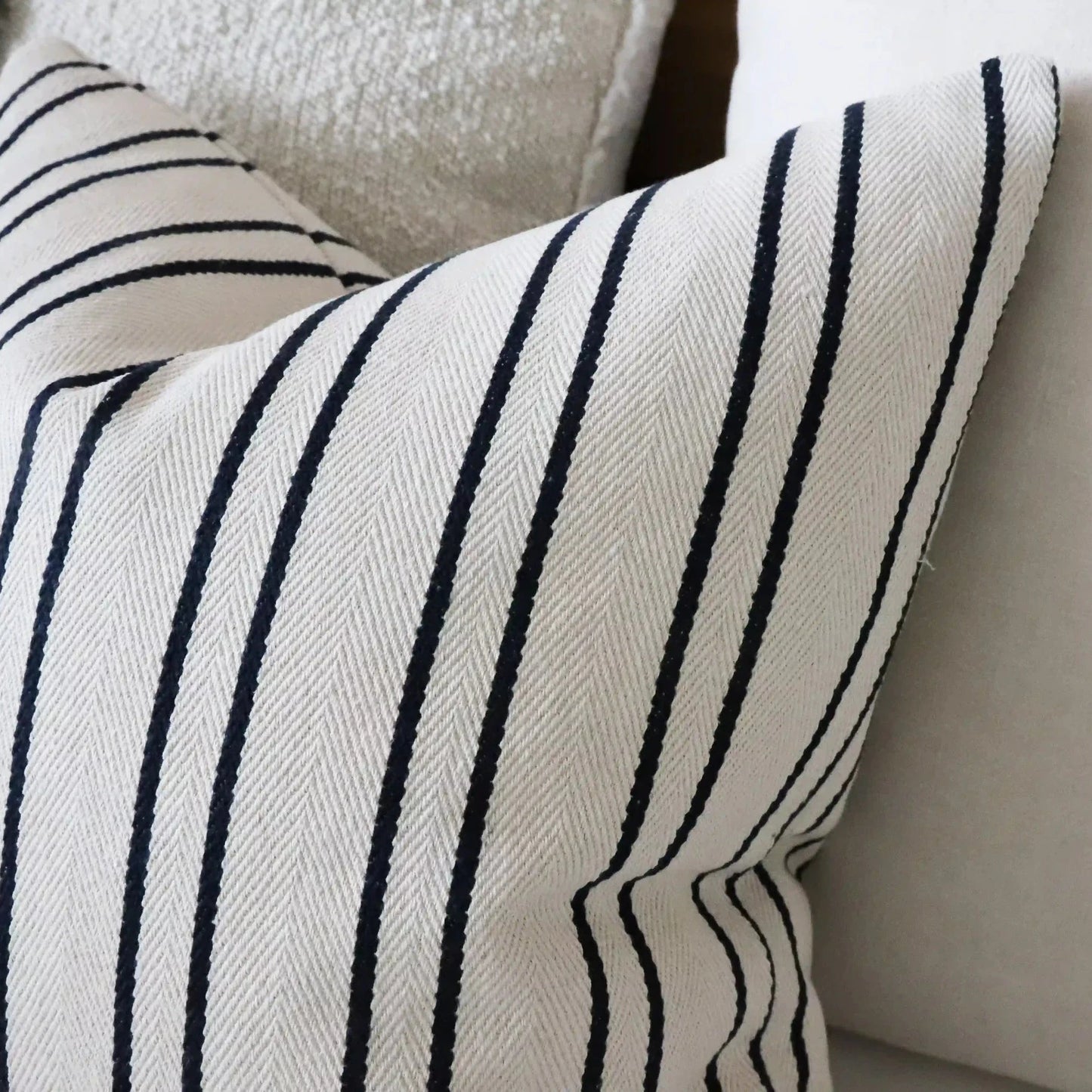 Harrington Navy Stripe Cushion