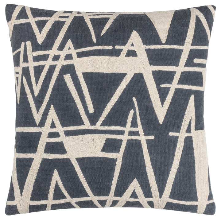 Vannes Embroidered Cushion Dusk