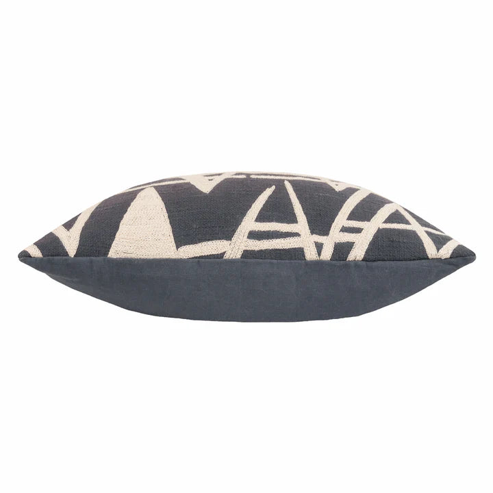 Vannes Embroidered Cushion Dusk