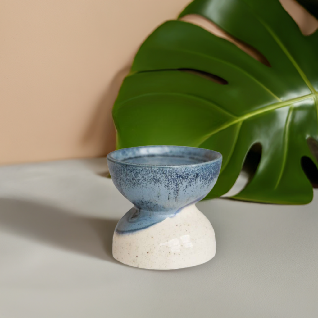 Ivyline Bowen Pillar Candle Dipped Blue - Small