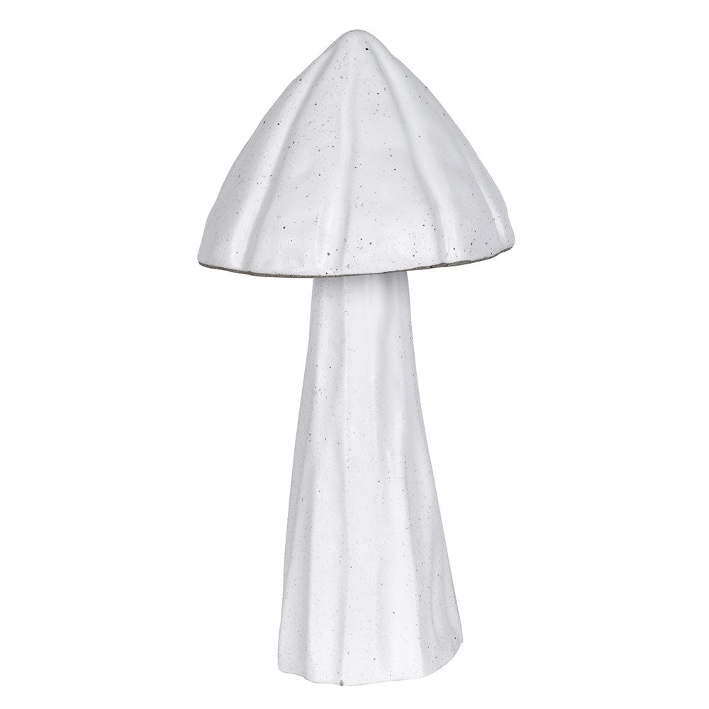 Large Matt White Speckled Mushroom