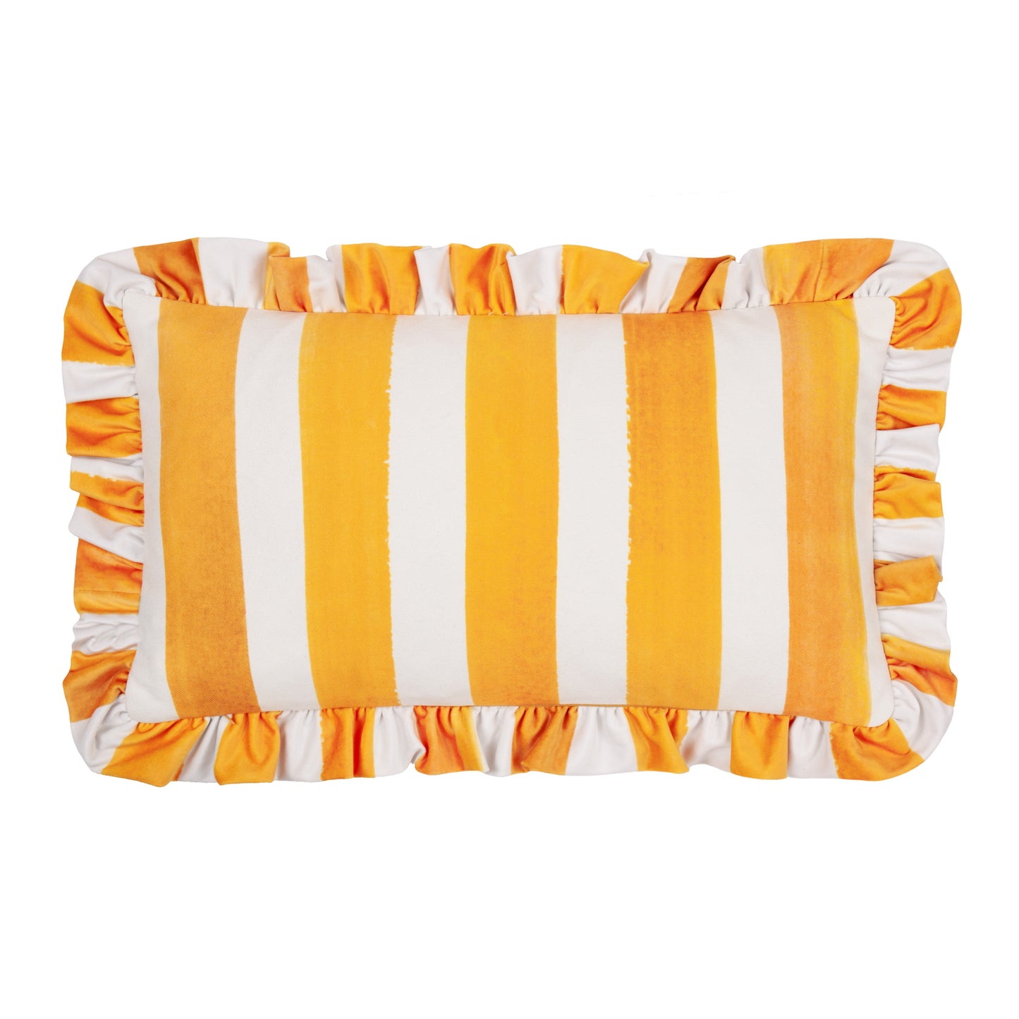 Marais Fritillaries Printed Chenille Cushion Yellow