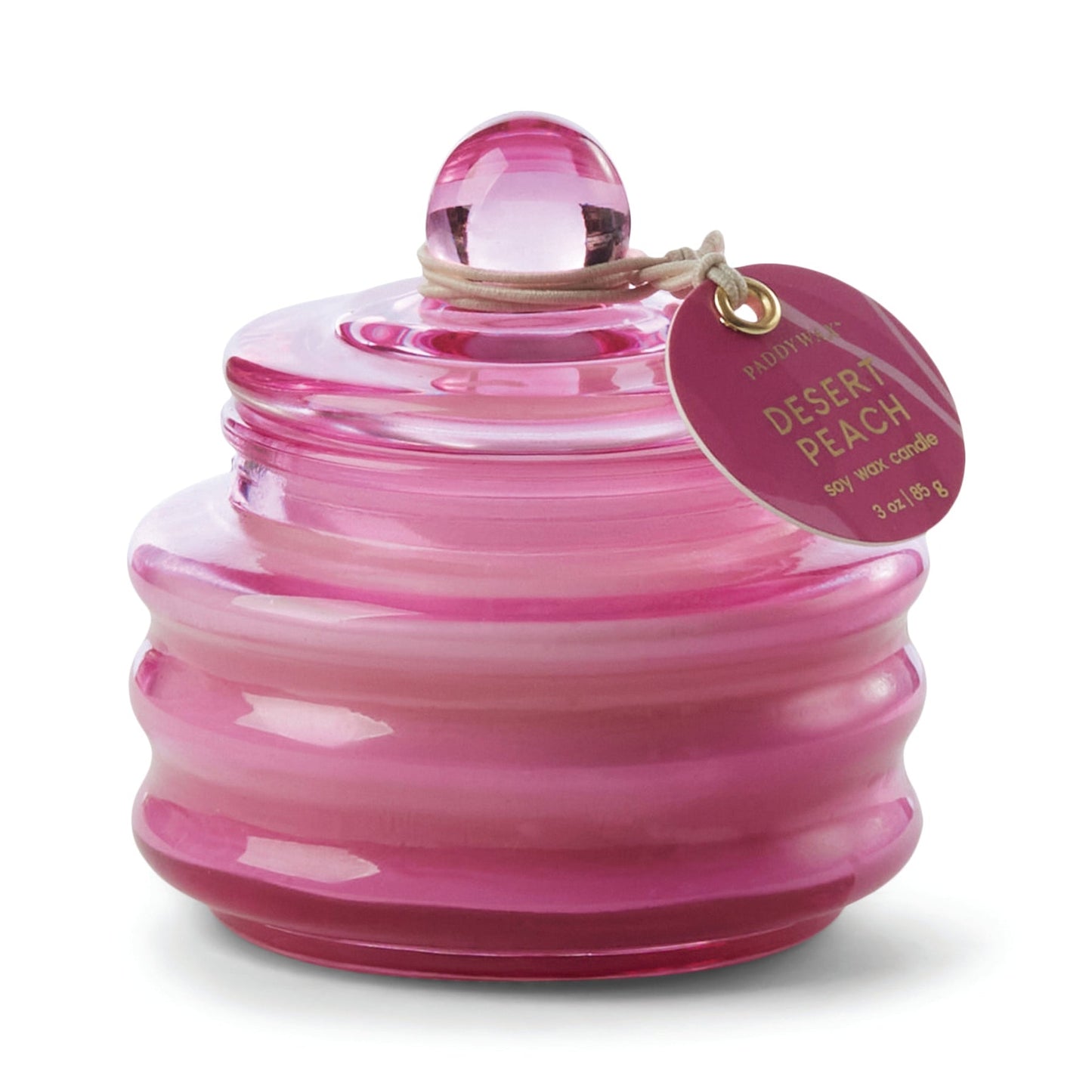 Beam Glass Candle Fuchsia Pink - Desert Peach