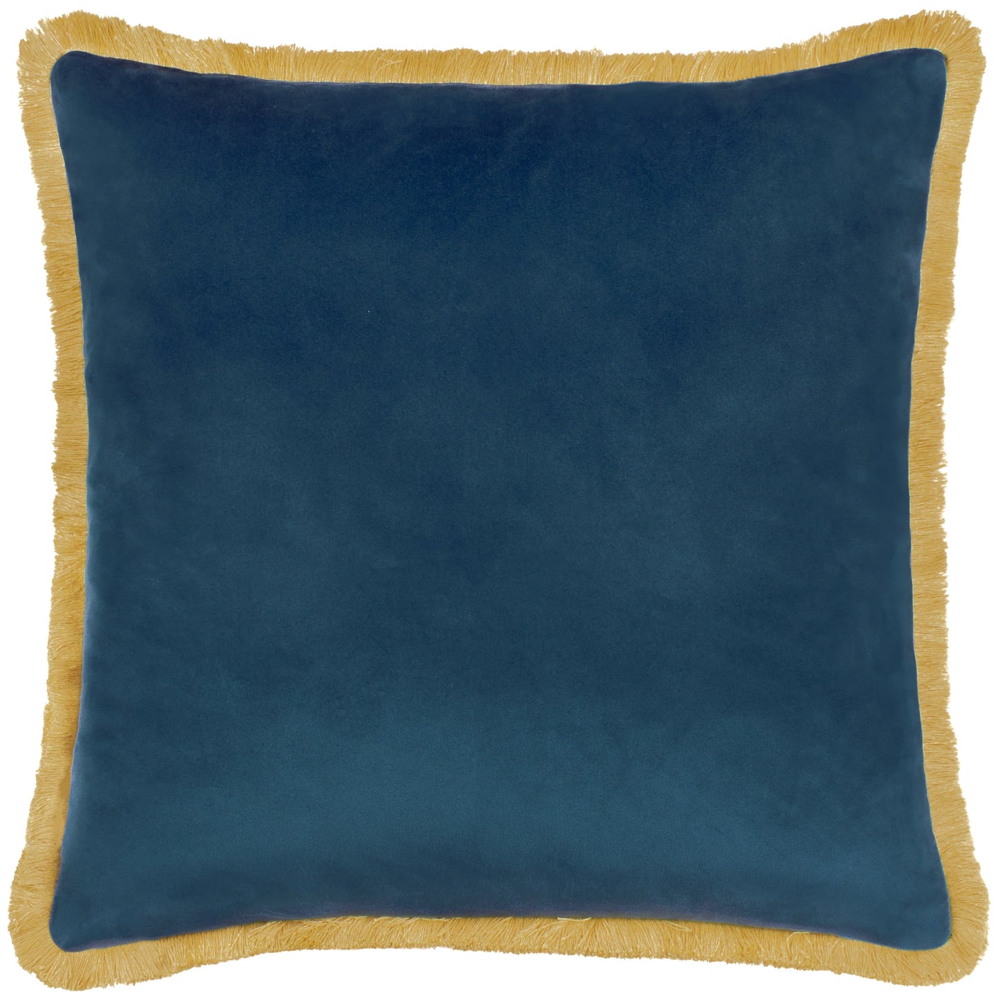 Marais Cosmos Printed Chenille Cushion - Blue/Yellow