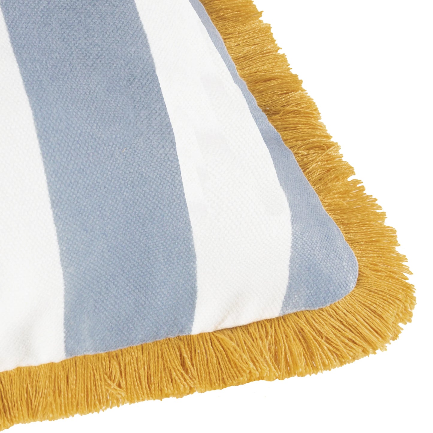 Marais Cosmos Printed Chenille Cushion - Blue/Yellow