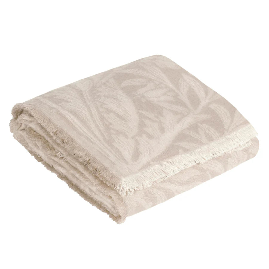 Morris & Co. Marigold Jacquard Throw - Stone