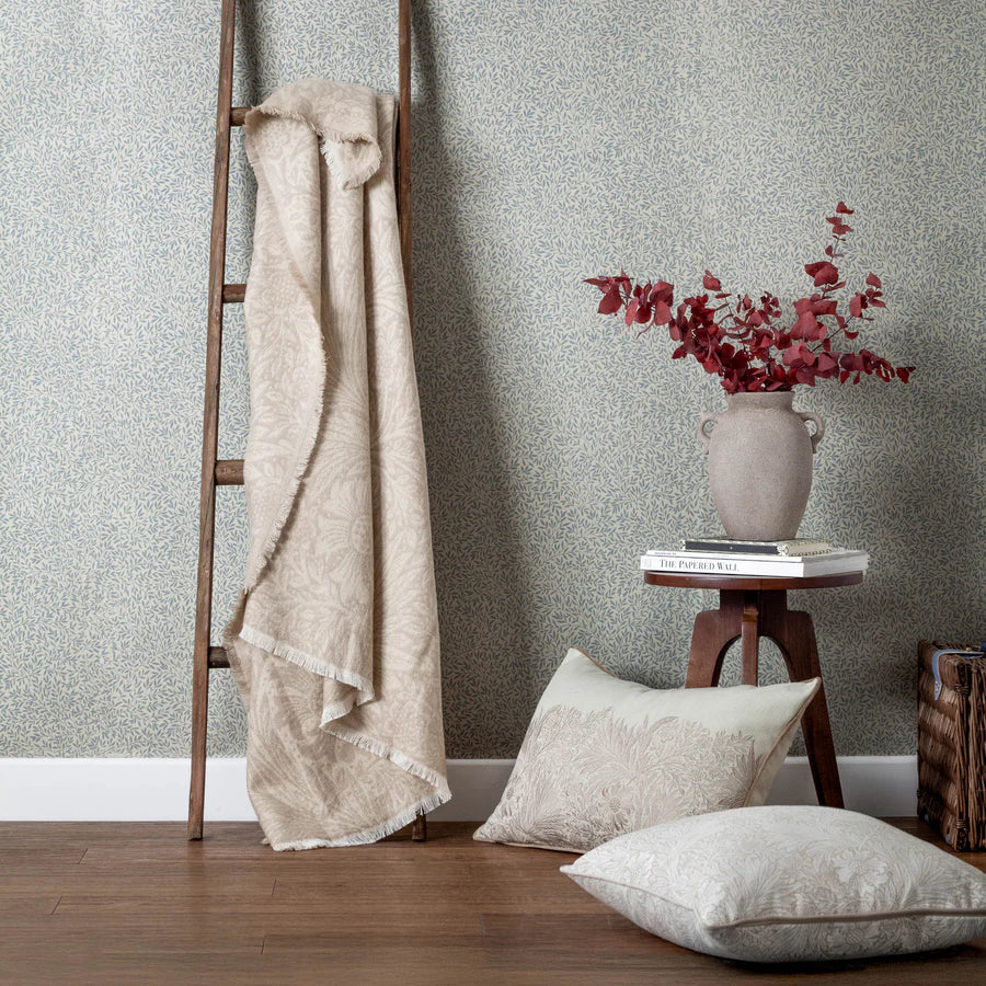 Morris & Co. Marigold Jacquard Throw - Stone