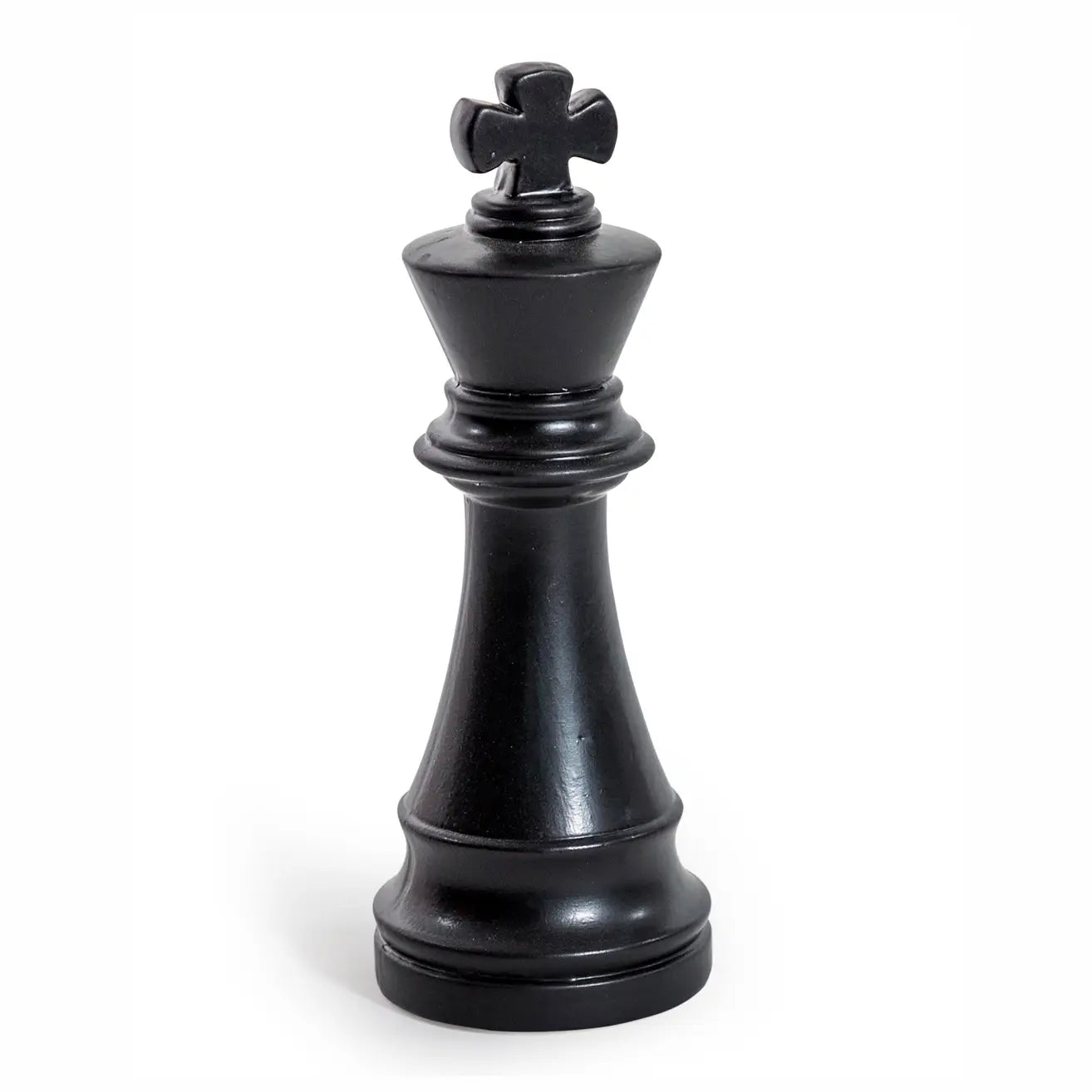 Matt Black Large Ceramic King Chess Piece Ornament