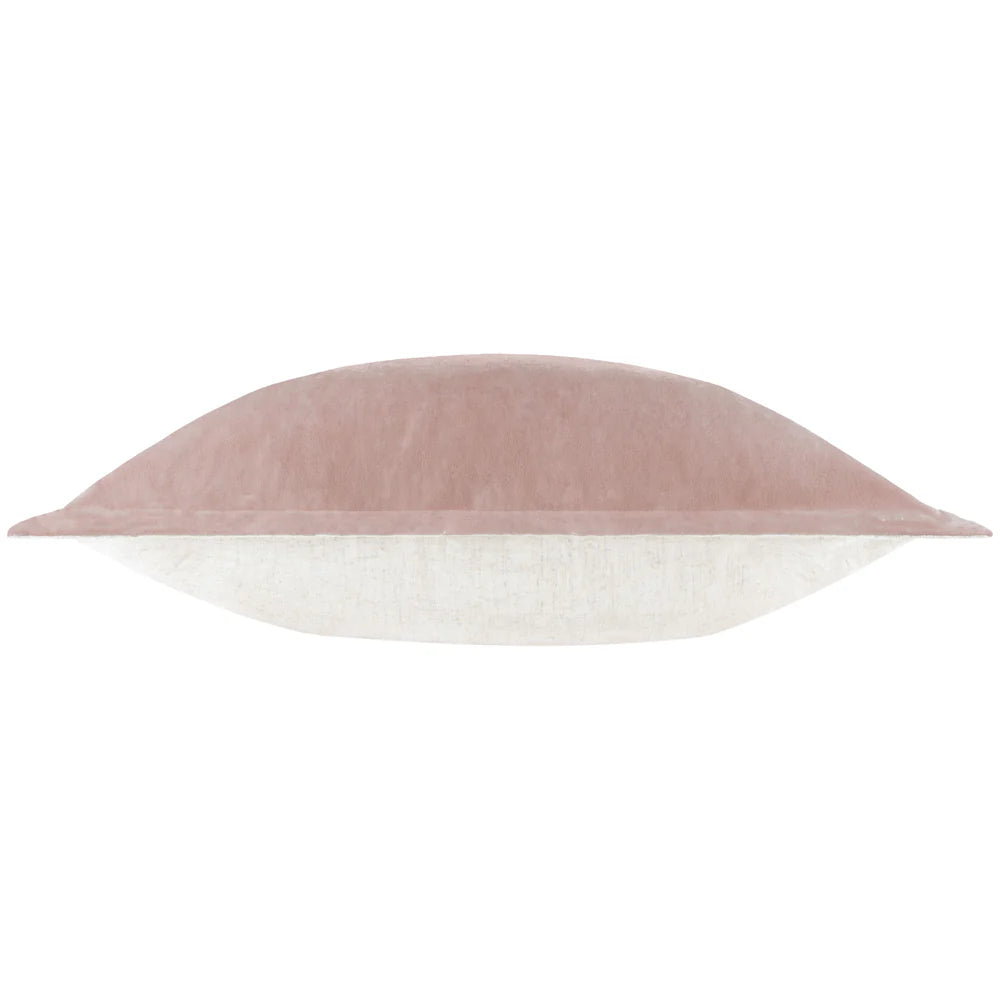 Merton Square Velvet Cushion Dusty - Rose