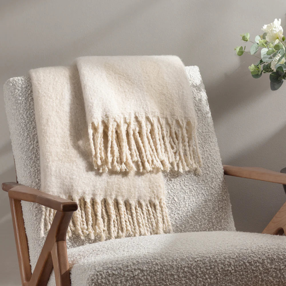 Abstract Natural Throw Blanket HOME Harborough