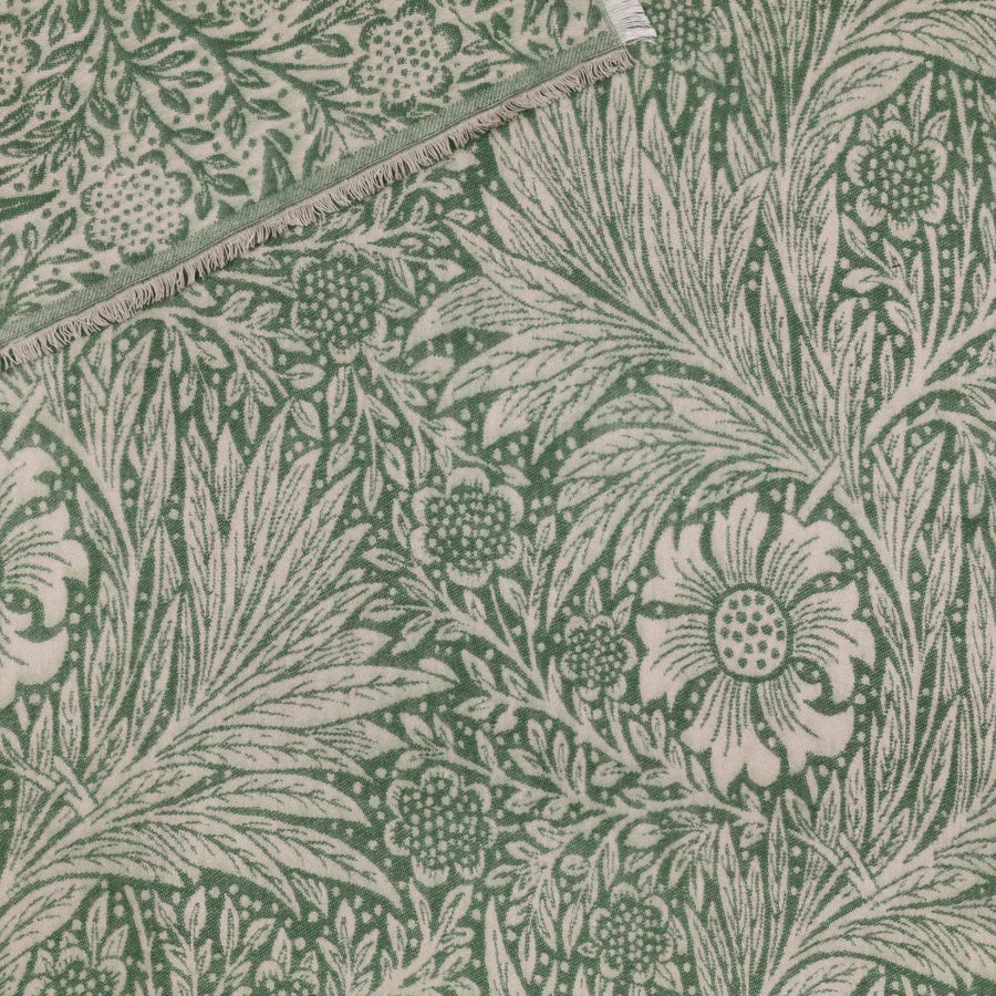 Morris & Co. Marigold Jacquard Throw - Green