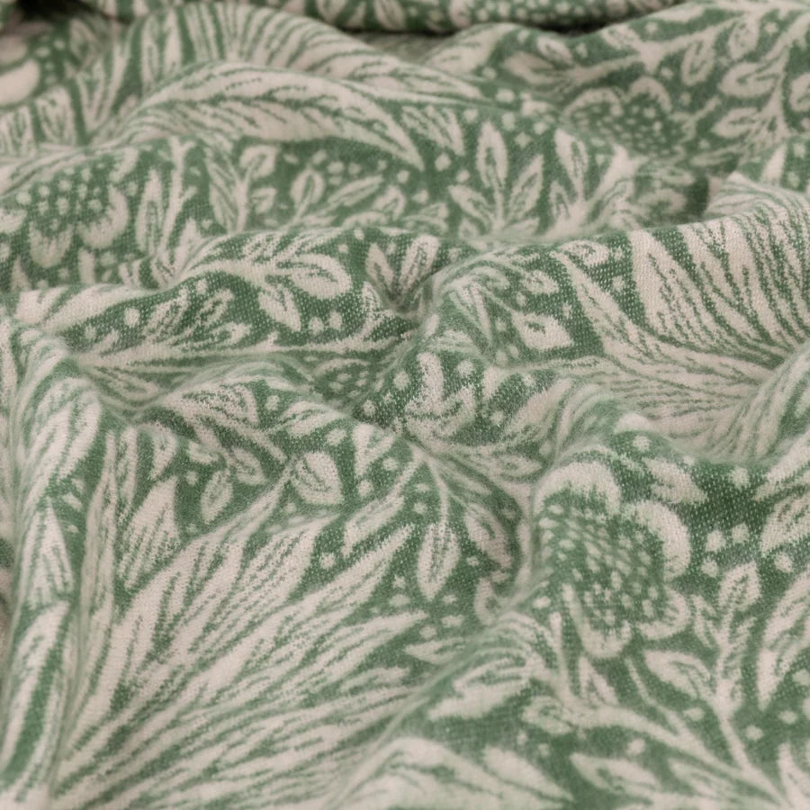 Morris & Co. Marigold Jacquard Throw - Green