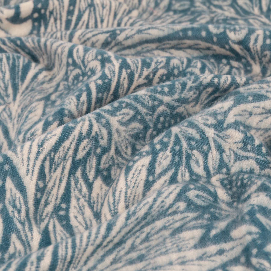 Morris & Co. Marigold Jacquard Throw - Indigo