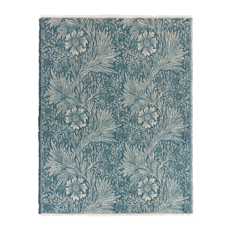 Morris & Co. Marigold Jacquard Throw - Indigo
