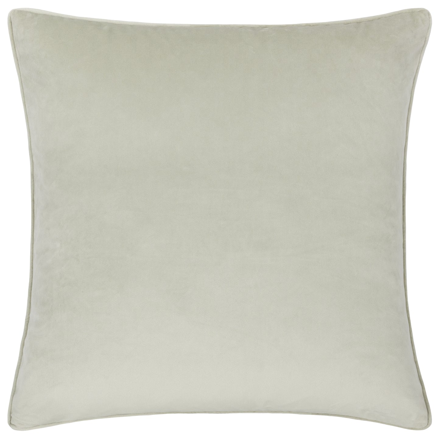 Passiflora Piped Velvet Cushion - Peach/Vine Green