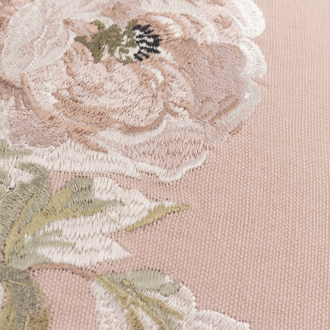 Sanderson Adele Floral Embroidered Cushion Rose