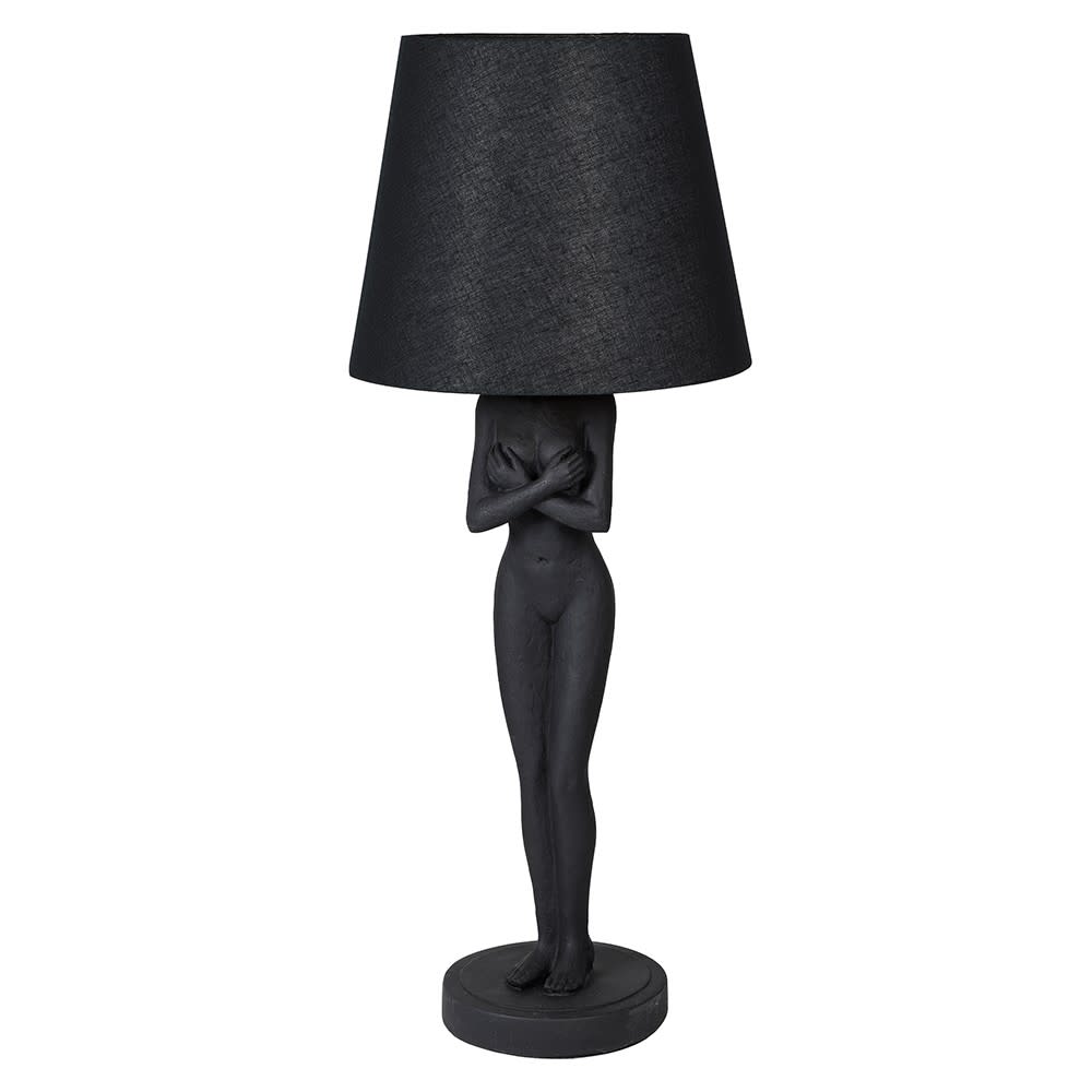 Naked Lady Table Lamp with Black Shade