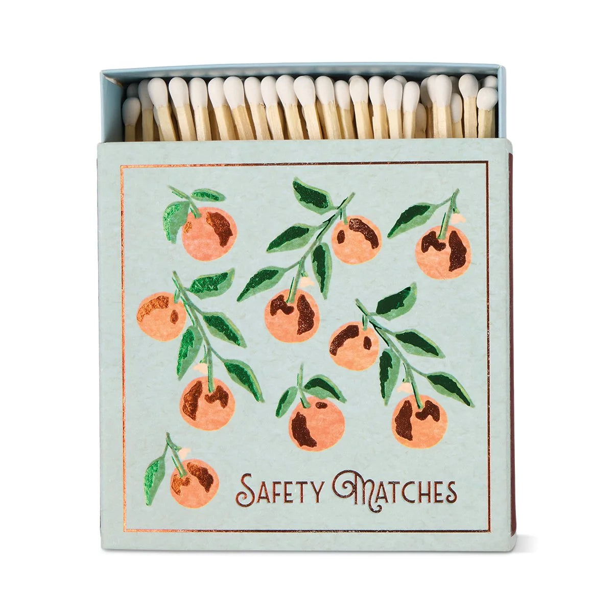 Square "Oranges" Boxed Matches - 125 Matches