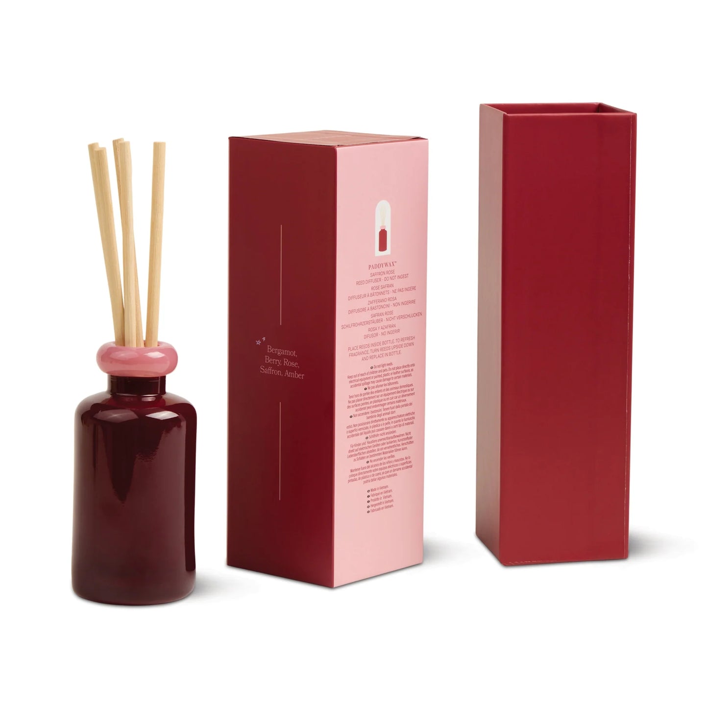 Stack Glass Diffuser Red and Pink - Saffron Rose