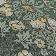 Strawberry Thief Piped Jacquard Cushion Forest
