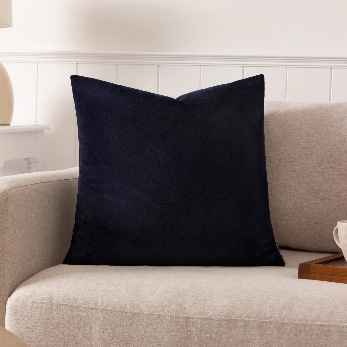 Sunningdale Velvet Square Cushion - Navy