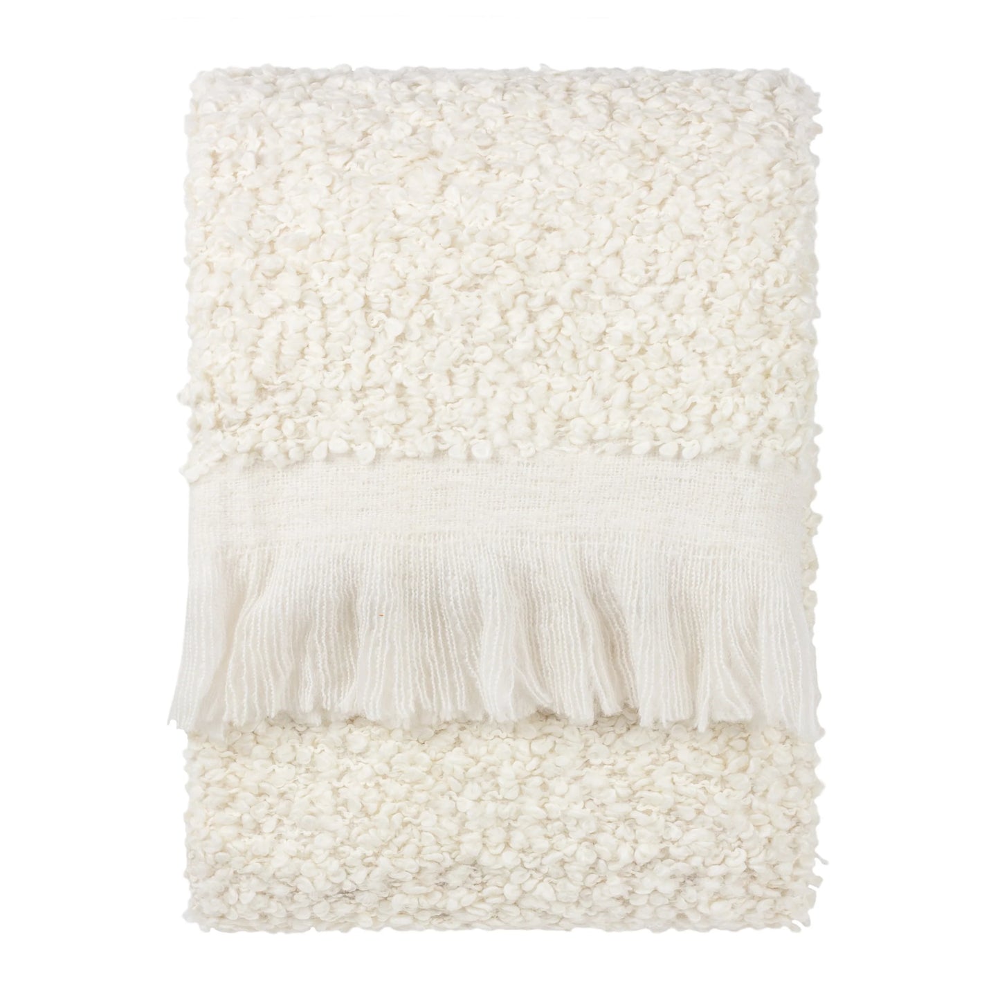 Ulsmere Boucle Throw Blanket - Ecru
