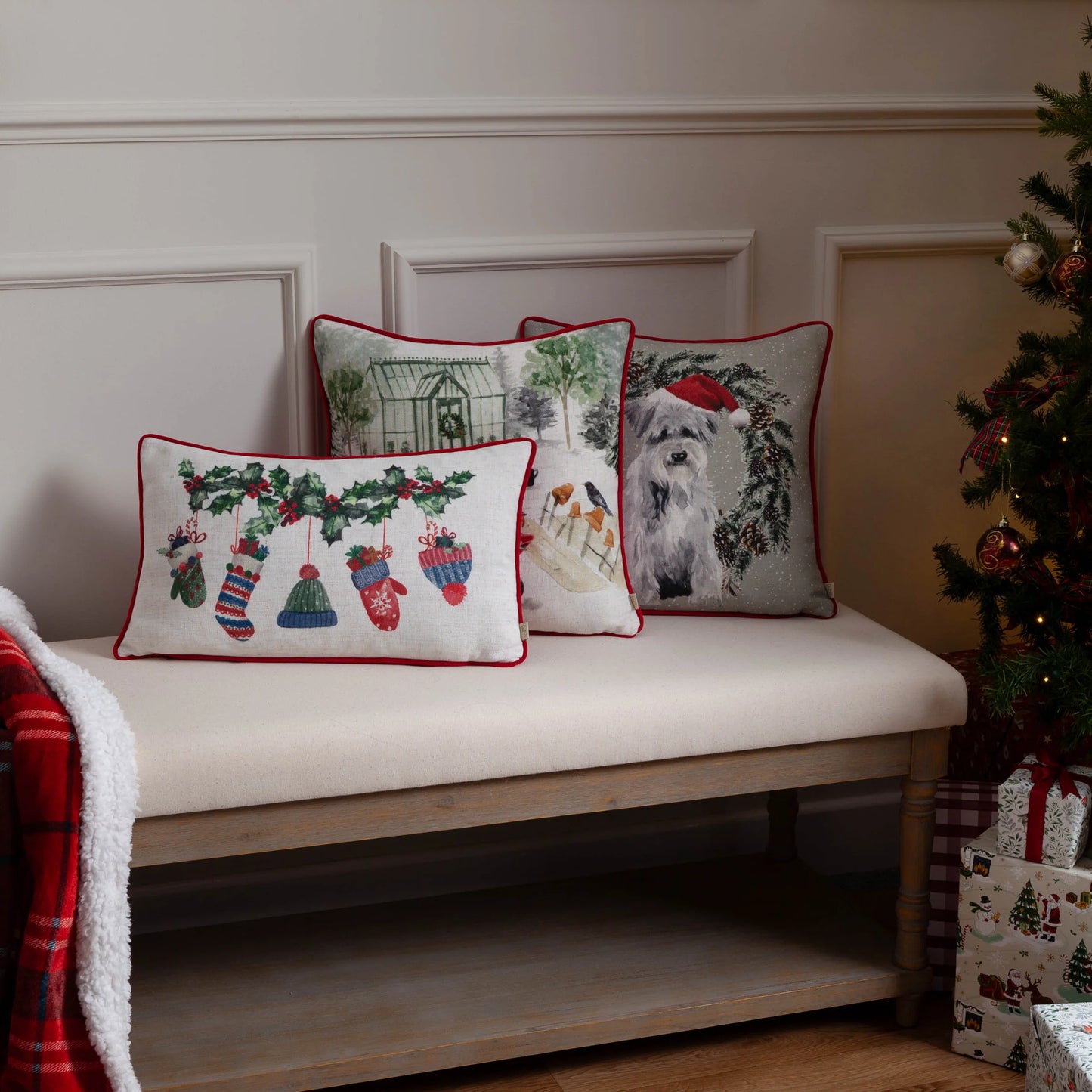 Winter Warmers Printed Rectangular Cushion